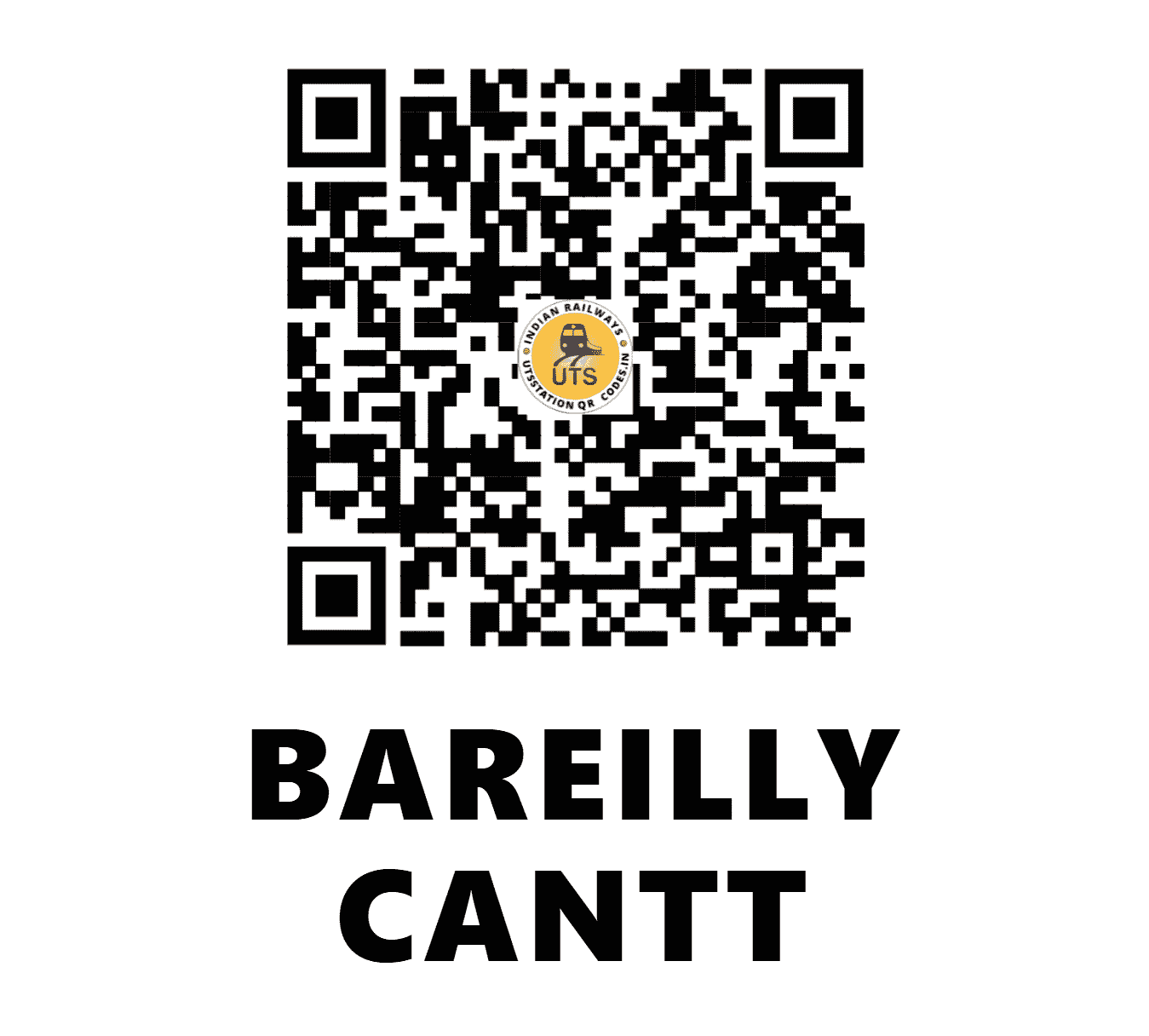 UTS QR Code for BAREILLY CANTT - BRYC (NR - UTTAR PRADESH)